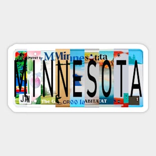 Minnesota License Plates Sticker